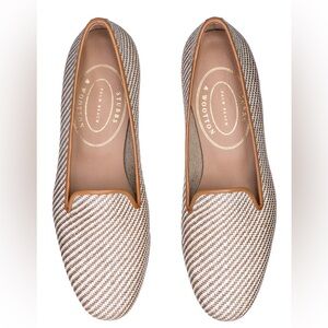 Stubbs & Wootton Straw Cream Raffia Loafer